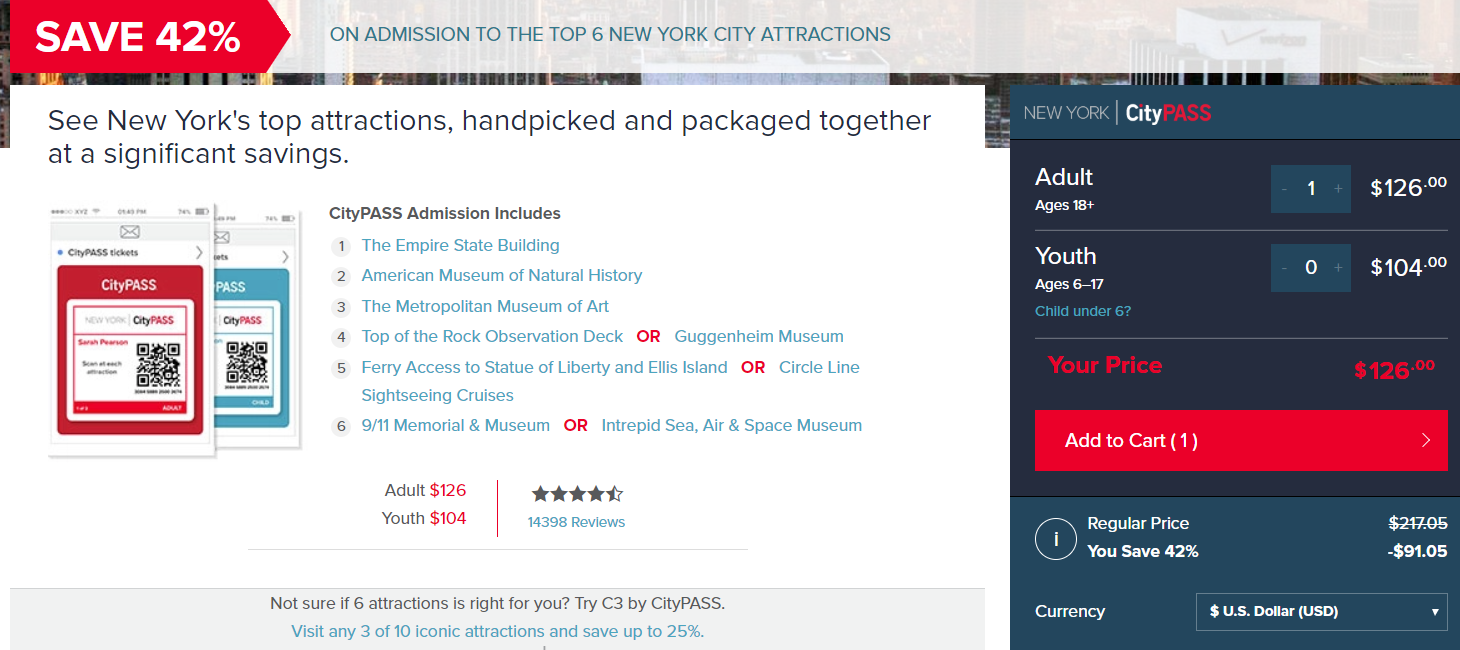 New York Official City Pass Discount Coupons