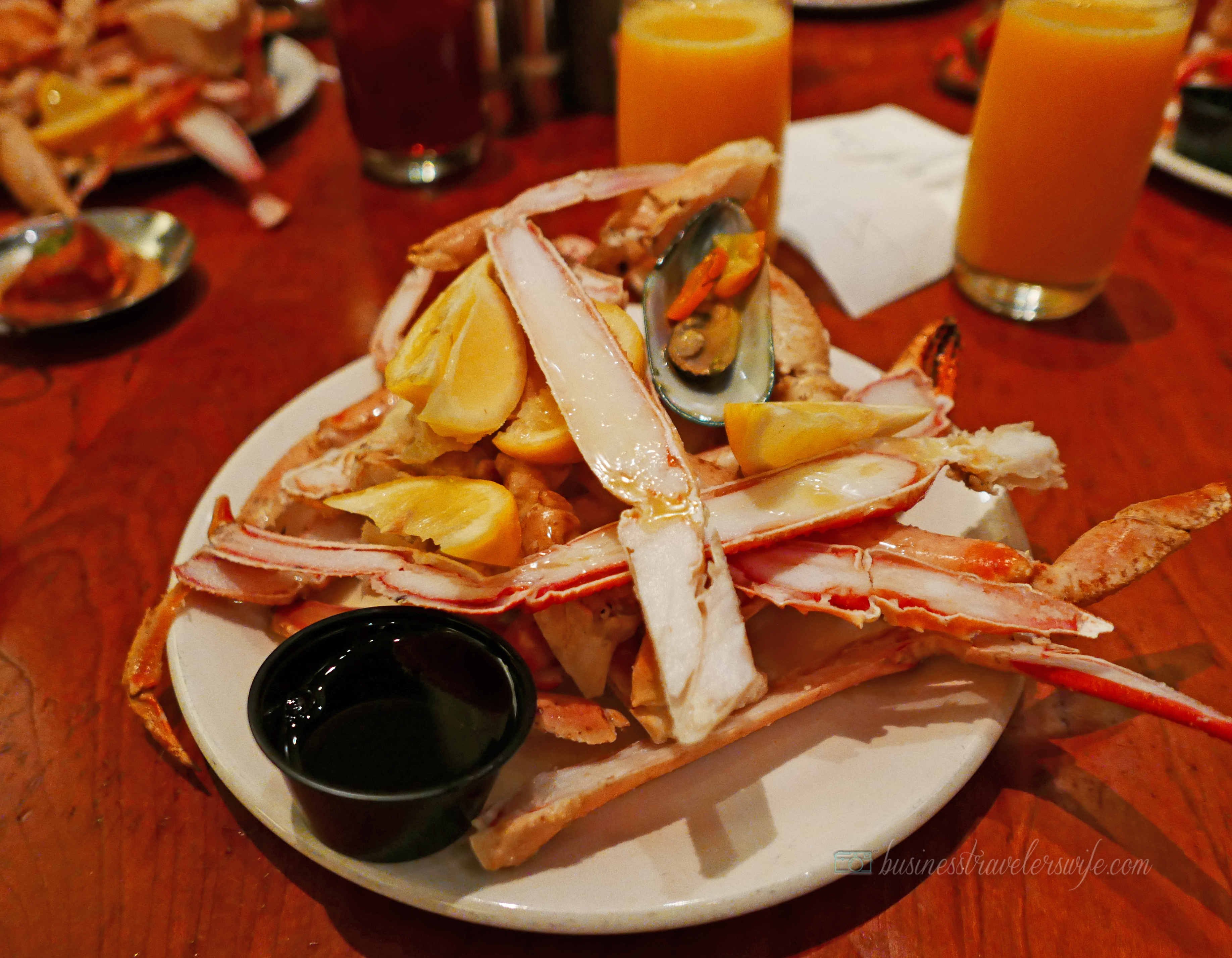 Bacchanal Buffet is One of the Best Buffets in Las Vegas Caesars Palace Seafood Station Seafood Plate Drawn Butter Lemon Juice