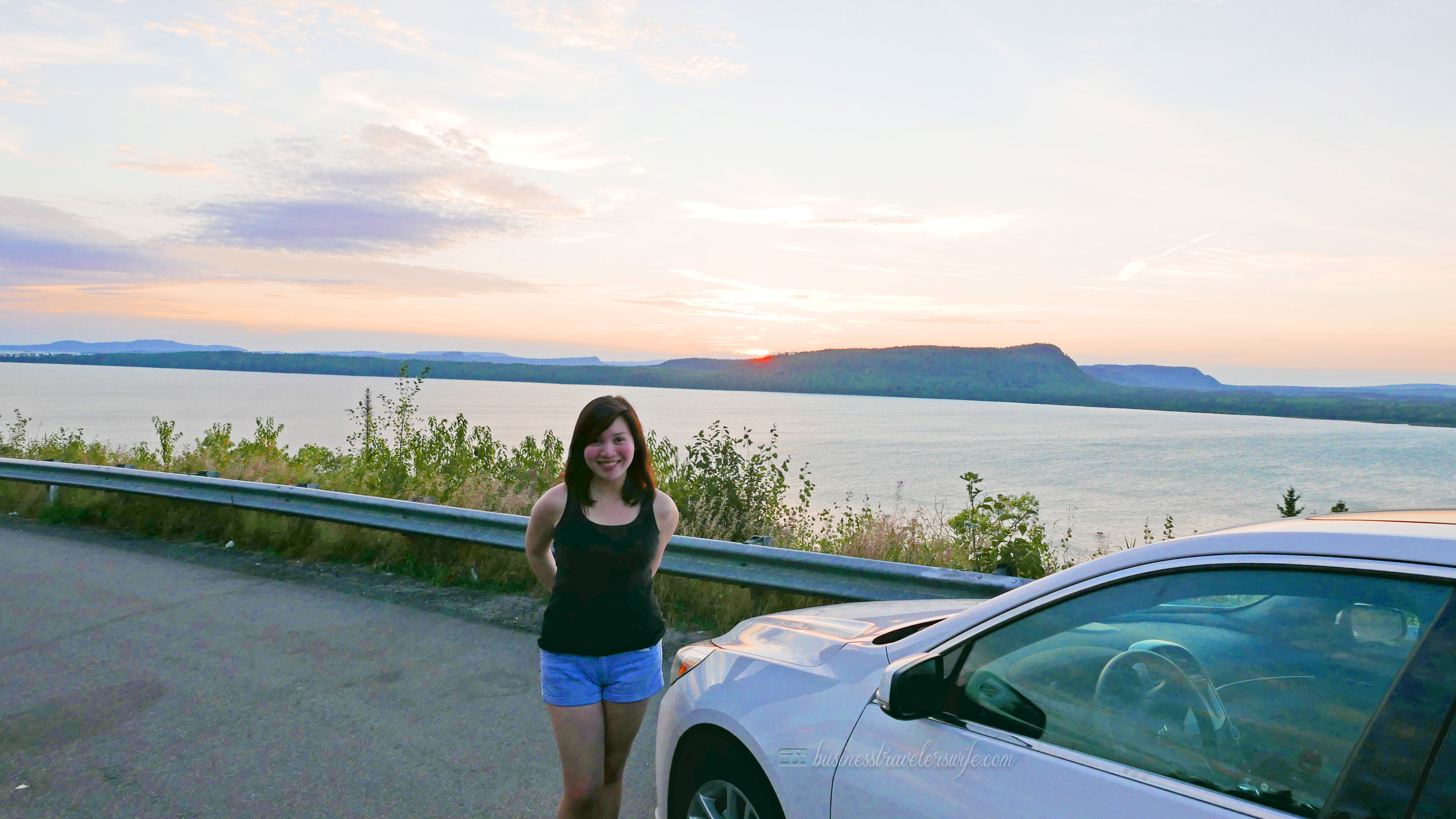 cross-country roadtrip drive from calgary to toronto sunset sky nipigon ontario