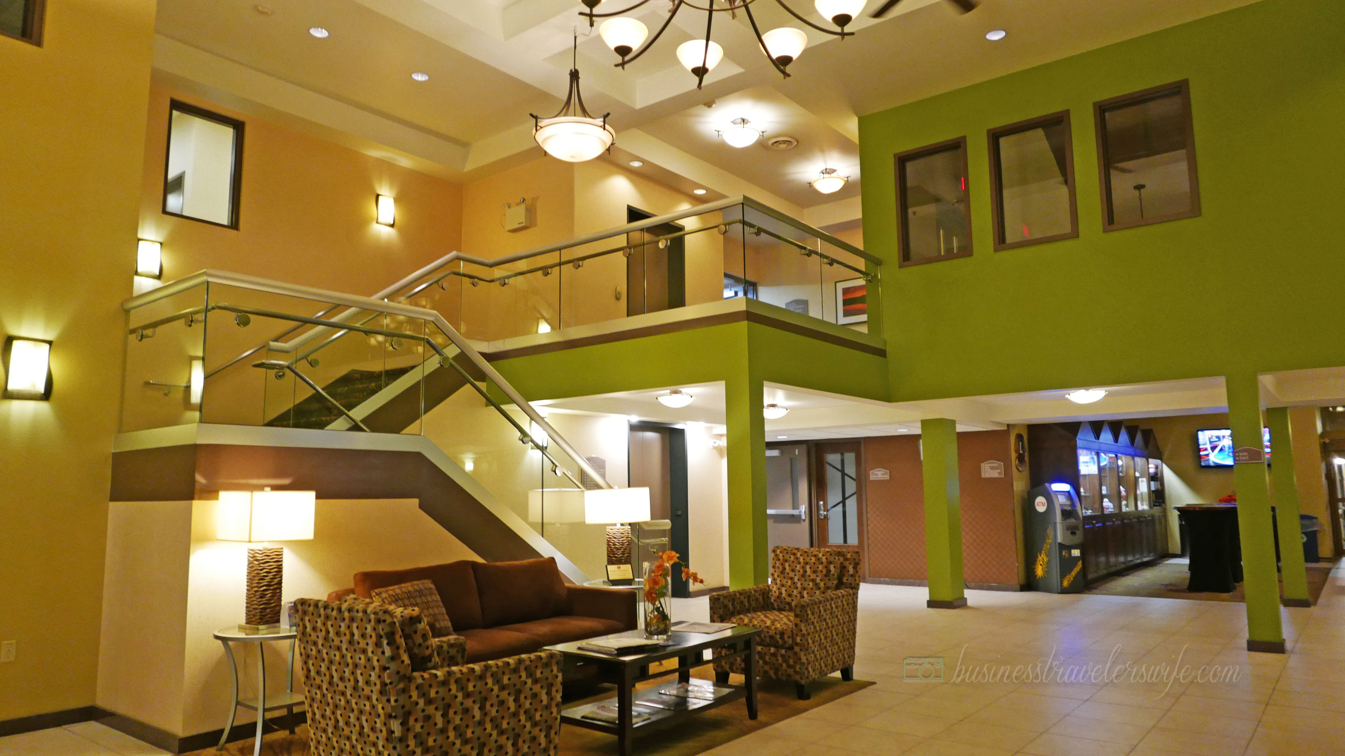 Cross-country road trip: Drive from Calgary to Toronto Best Western Plus Hotel and Conference Centre Dryden Ontario hotel room lobby