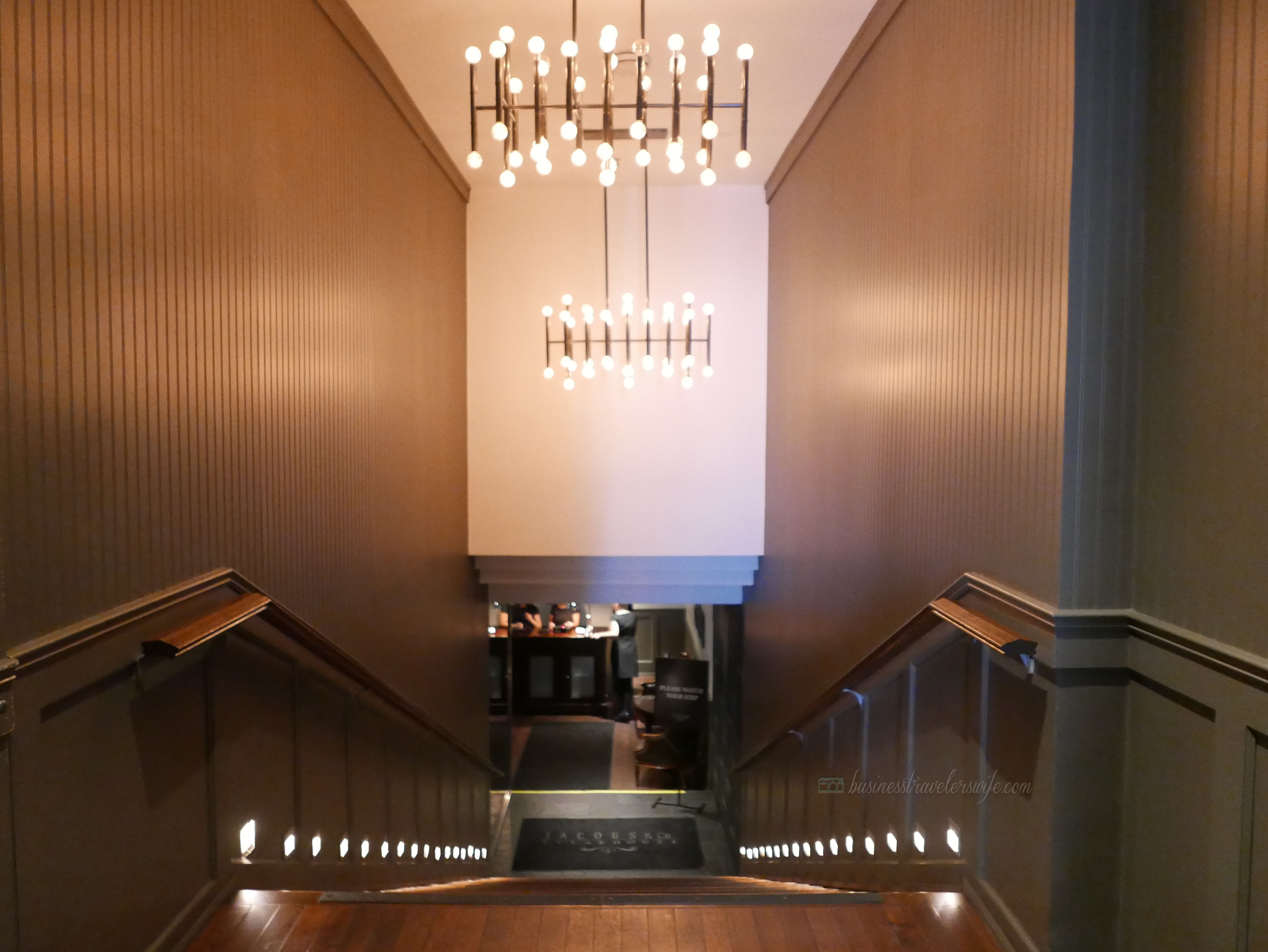 Toronto Jacobs & Co. Steakhouse perfect dinner date stairs