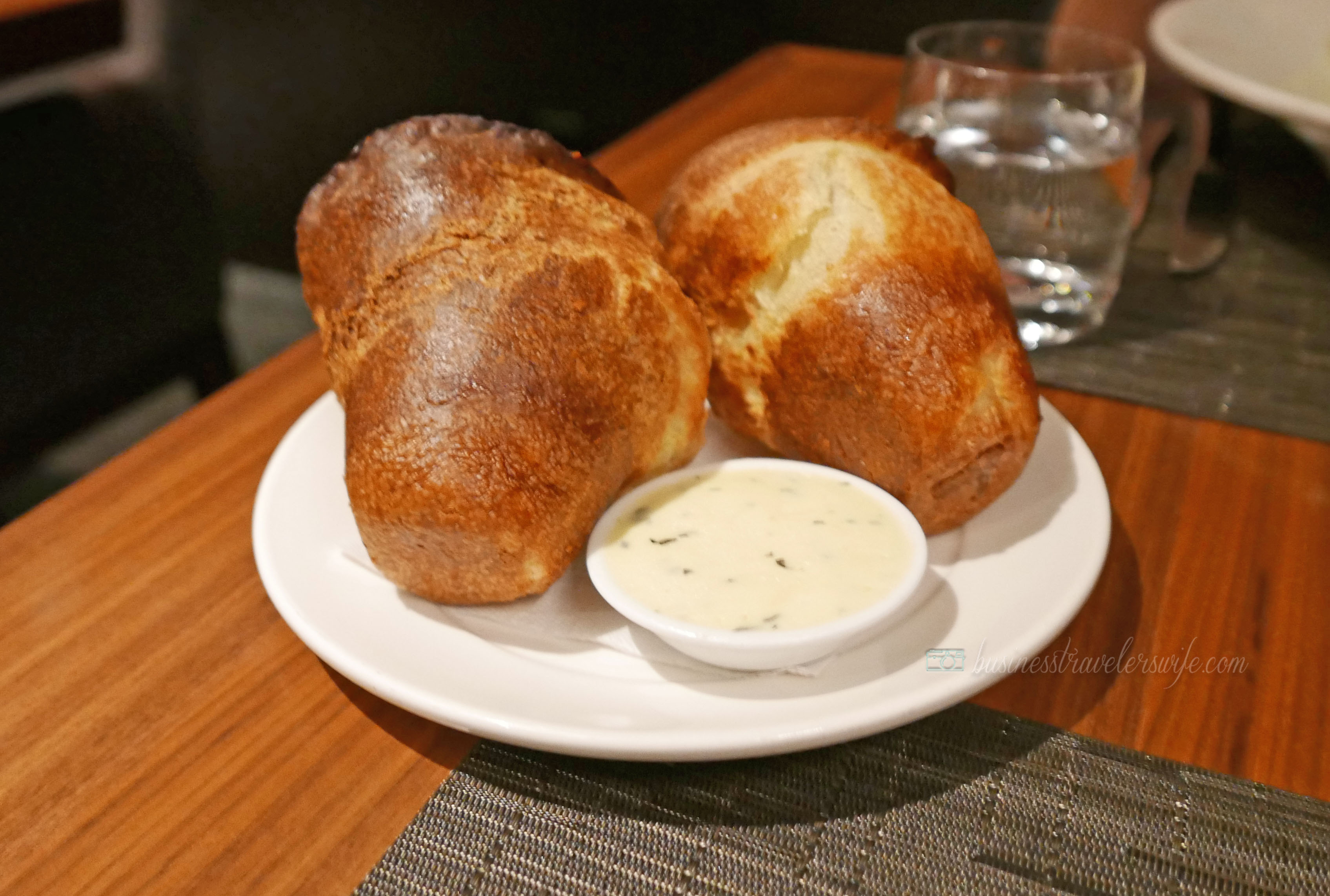 Toronto Jacobs & Co. Steakhouse perfect dinner date cheese popover complimentary appetizer