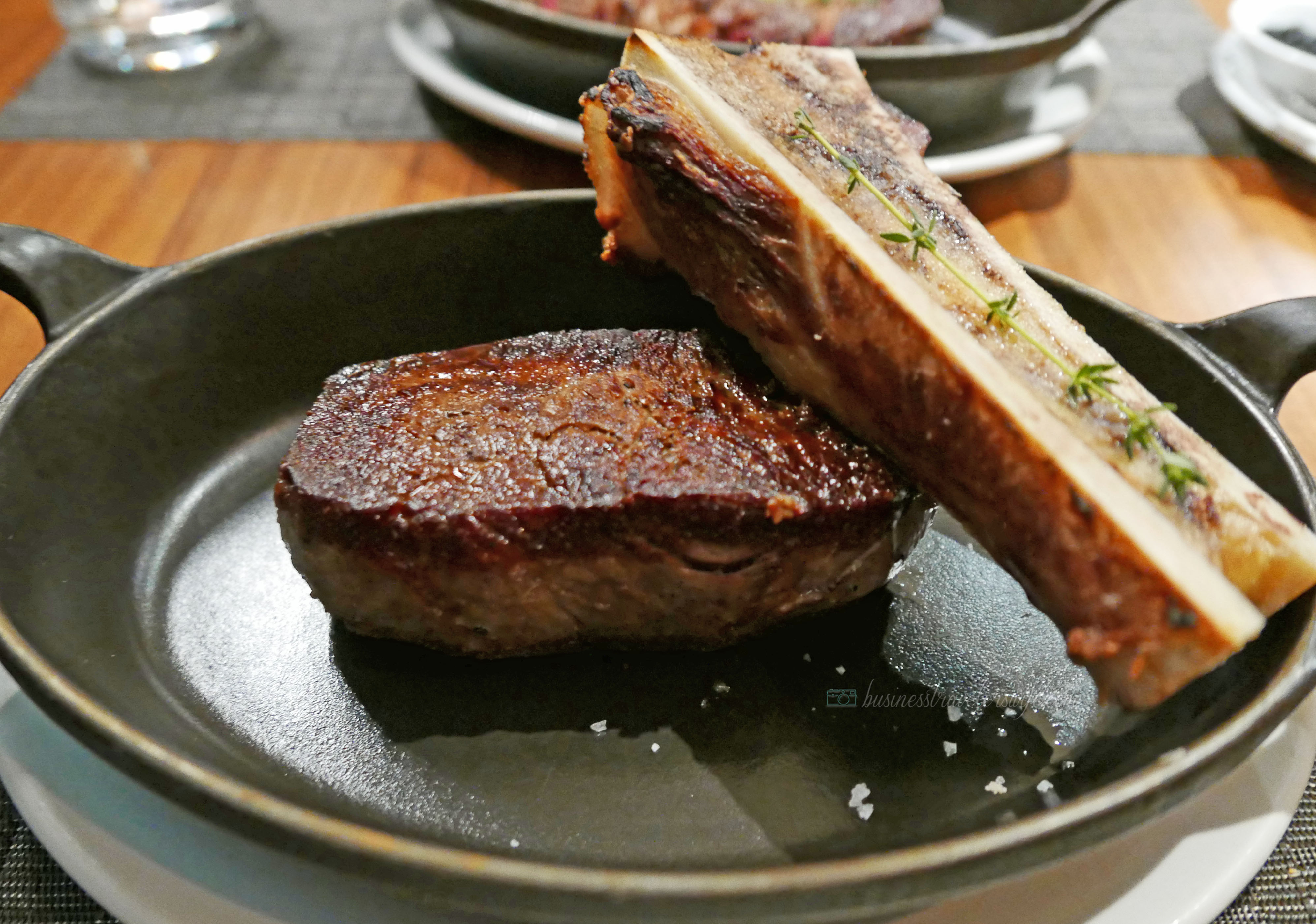 Toronto Jacobs & Co. Steakhouse perfect dinner date medium rare steak Canadian Prime Angus Striploin from Prince Edward Island Striploin