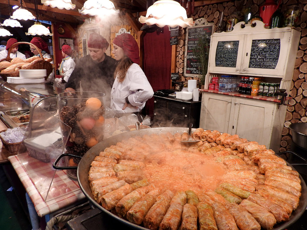 10 Must-Visit Christmas Markets Around the World for Foodies Budapest Christmas Fair Stuffed Cabbage Roll