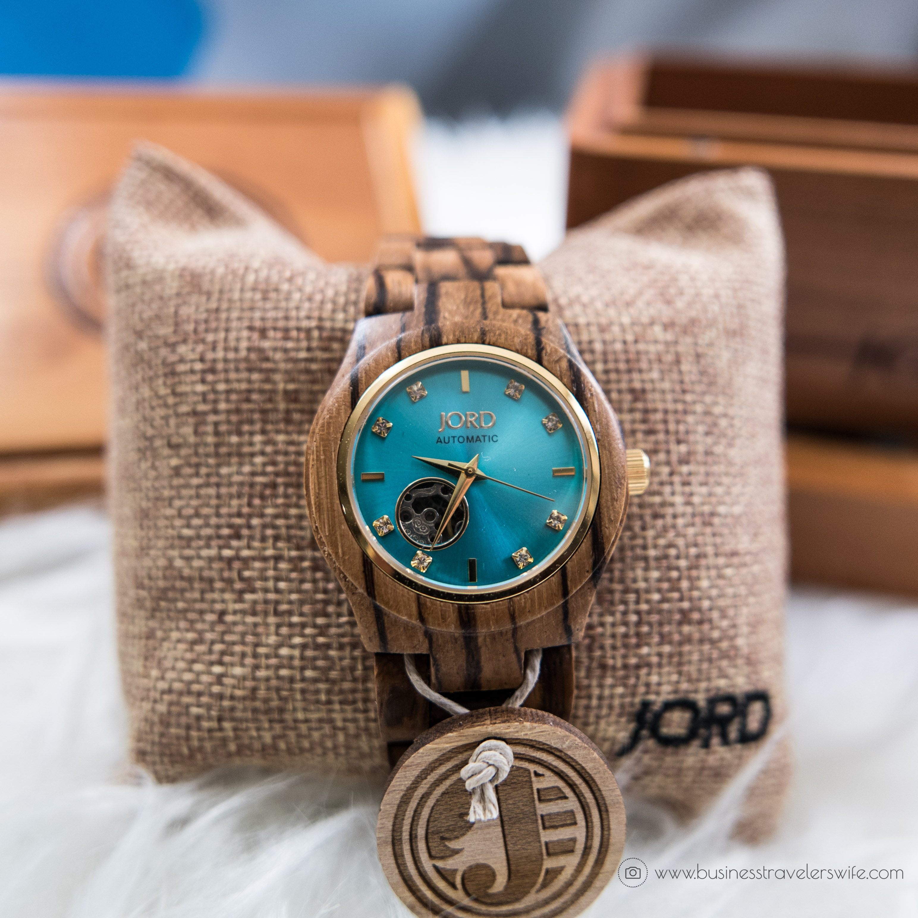 Back to Basics - New Year, New Travel Accessory, New Unique Watch Jord Wood Watch Cora Series Turquoise Zebrawood