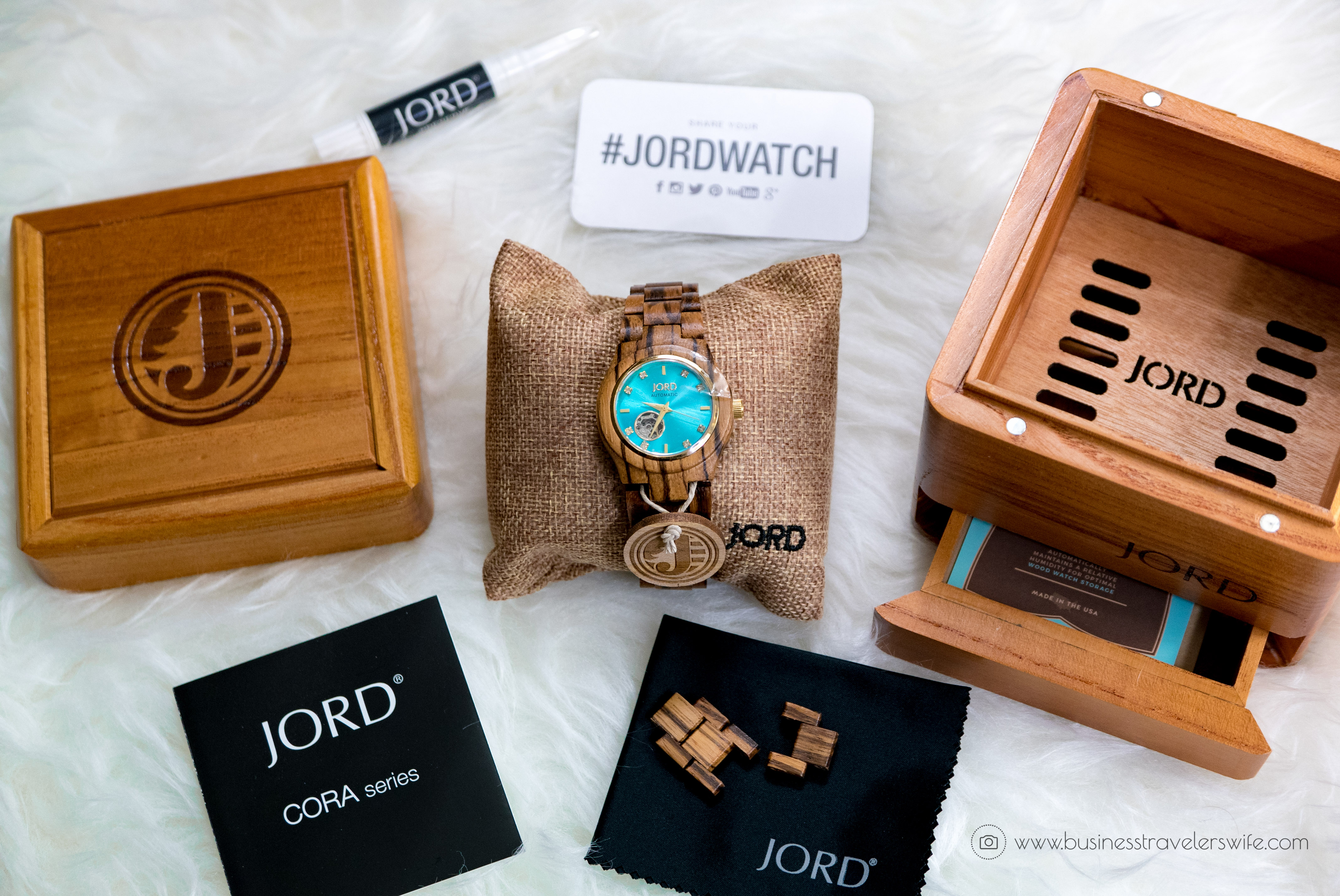 Back to Basics - New Year, New Travel Accessory, New Unique Watch Jord Wood Watch Cora Series Turquoise