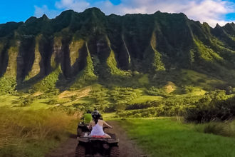 ATV Tour in Kualoa Ranch Oahu Mountain Ridge View