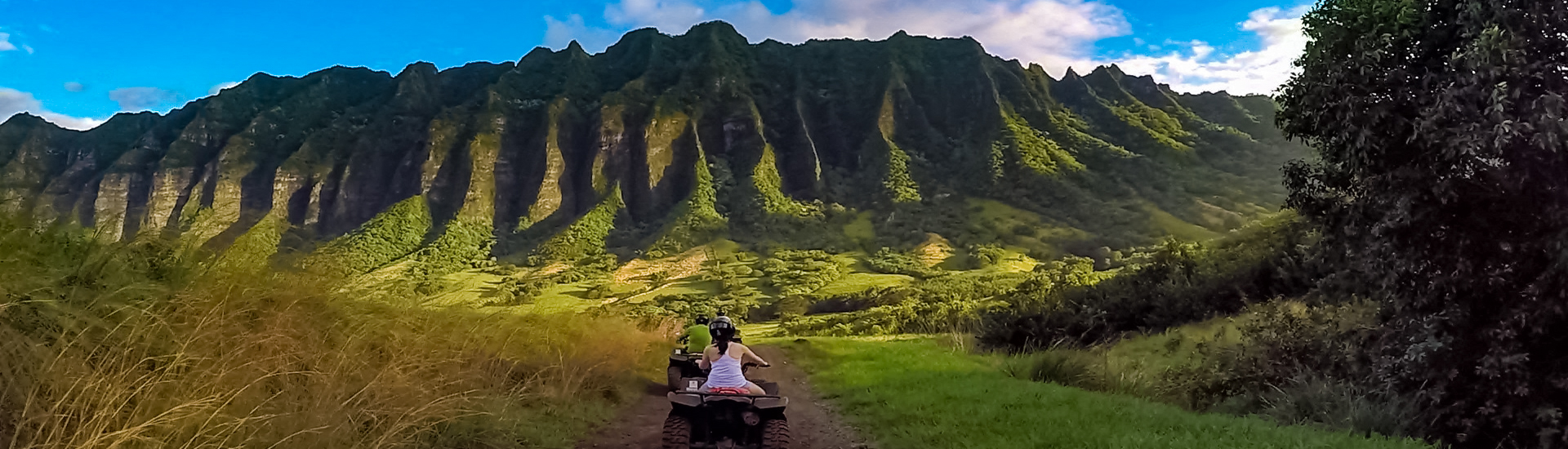 ATV Tour in Kualoa Ranch Oahu Mountain Ridge View