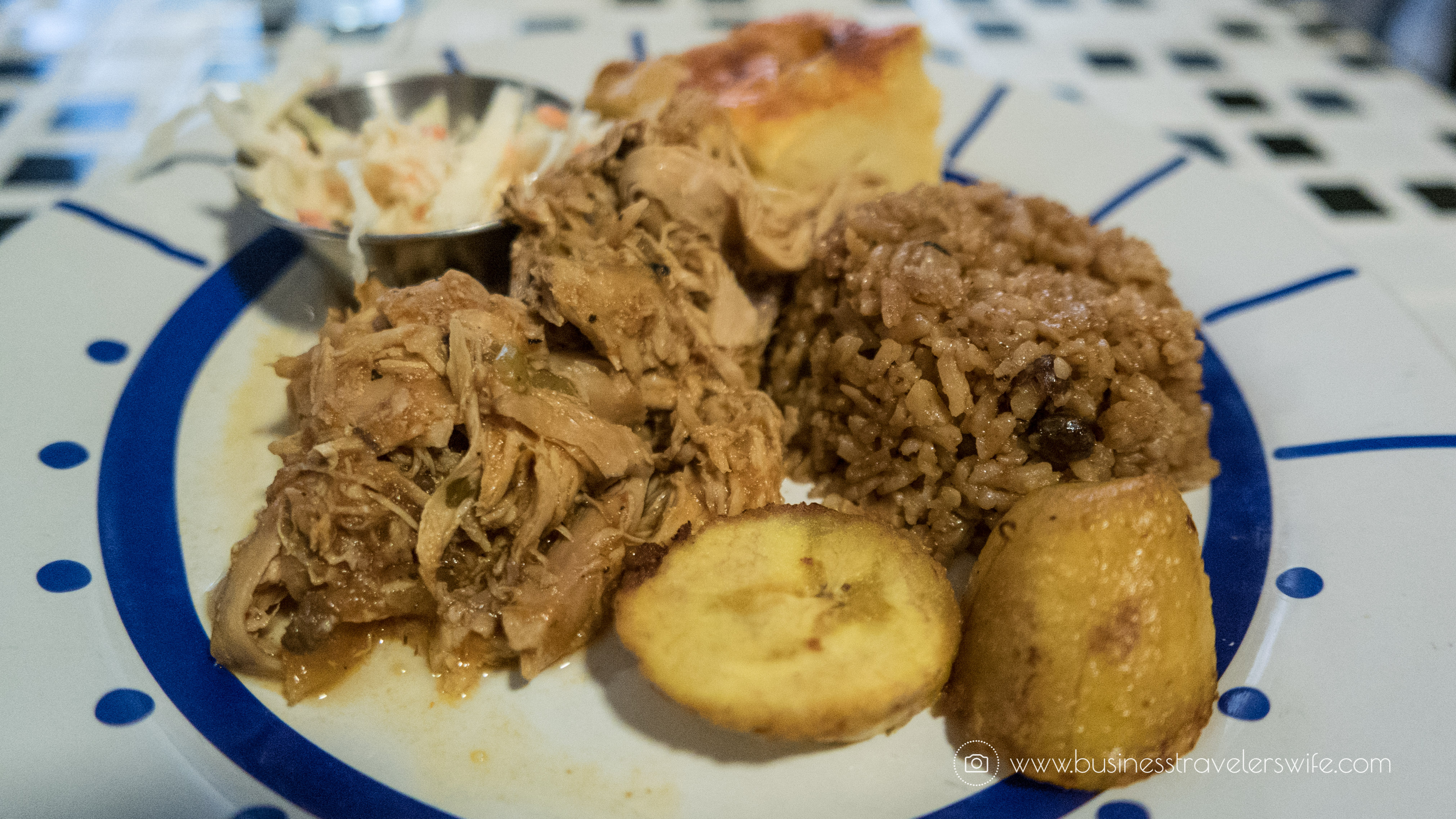 Eat Like a Local in Bahamas Tru Bahamian Food Tours' Bites of Nassau Bahamian Cookin' Steamed Chicken, Peas and Rice, Plantain, Bahamian Mac and Cheese