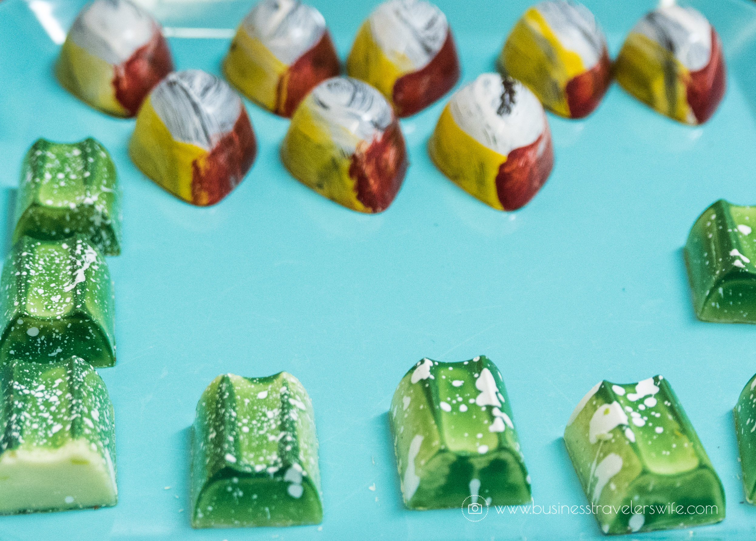 Eat Like a Local in Bahamas Tru Bahamian Food Tours' Bites of Nassau Graycliff Chocolatier White Chocolate Keylime Bon Bon Dark Chocolate Salted Caramel Bon Bon