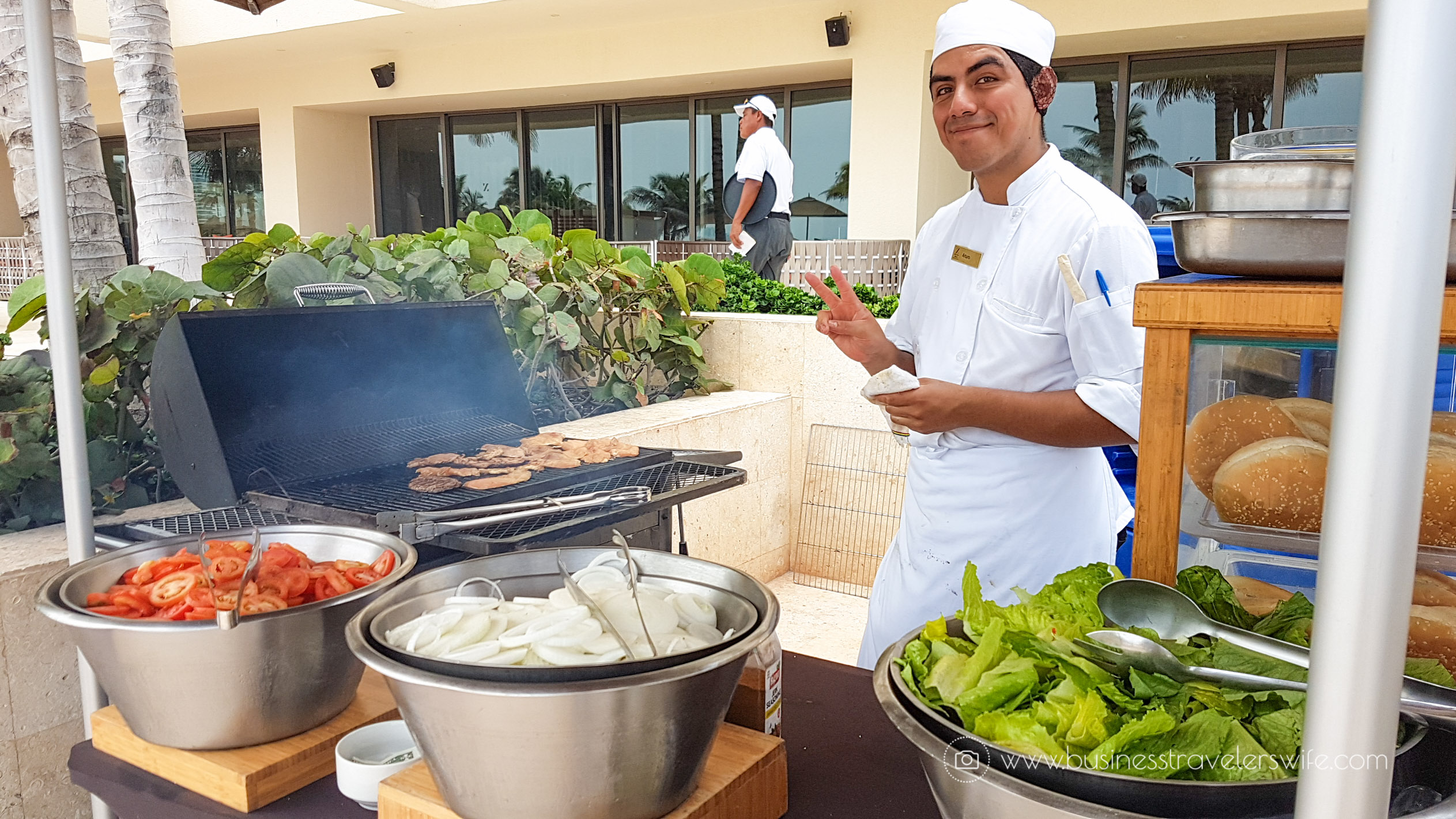 Experience the All-Inclusive Resort at Hyatt Ziva Cancun burgers by the pool