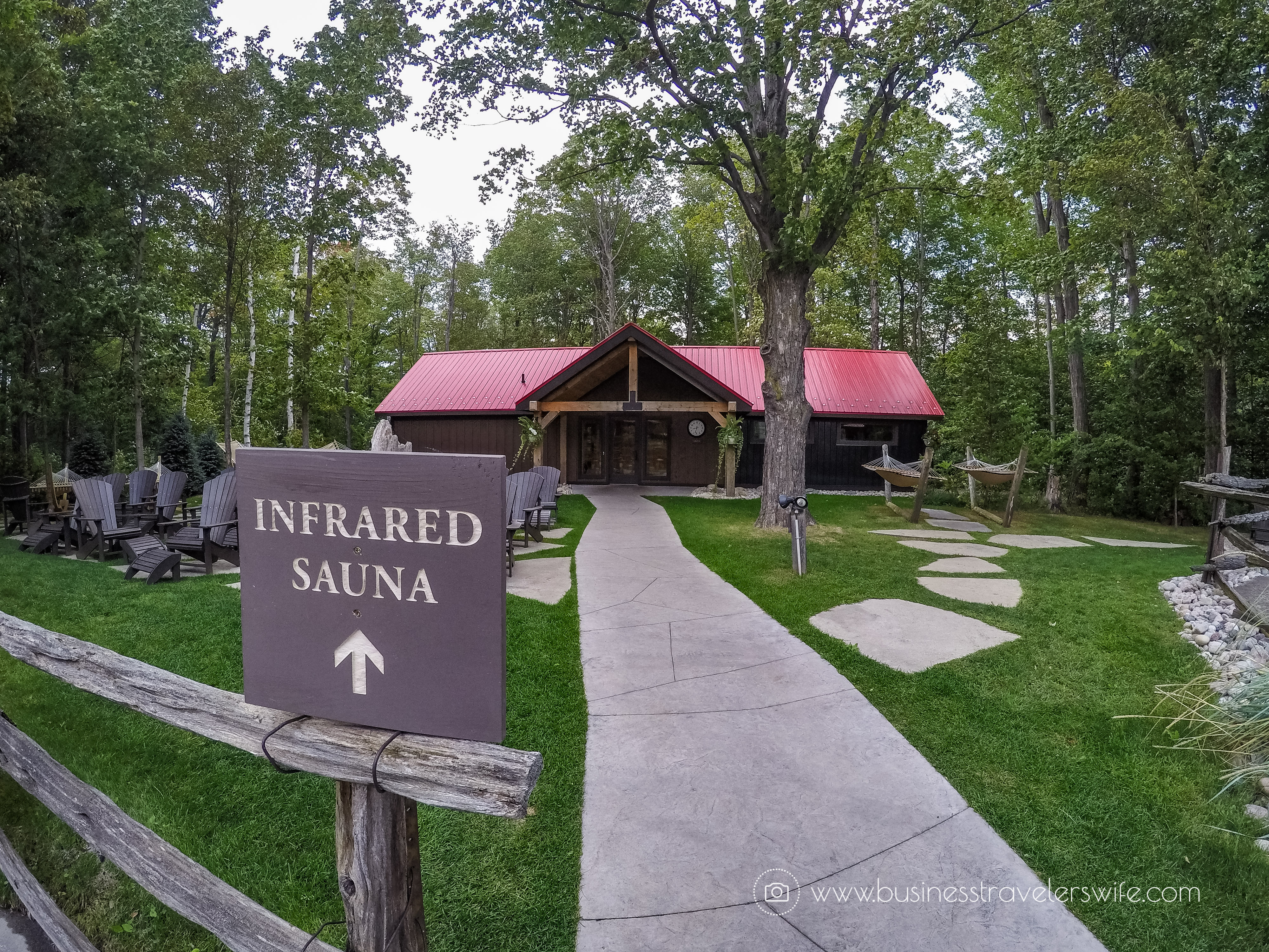 Relaxing Getaway at Scandinave Spa Blue Mountain Infrared sauna