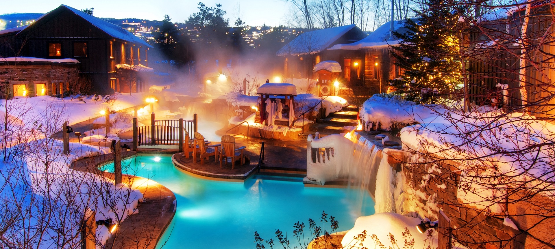Winter evening Relaxing Getaway at Scandinave Spa Blue Mountain