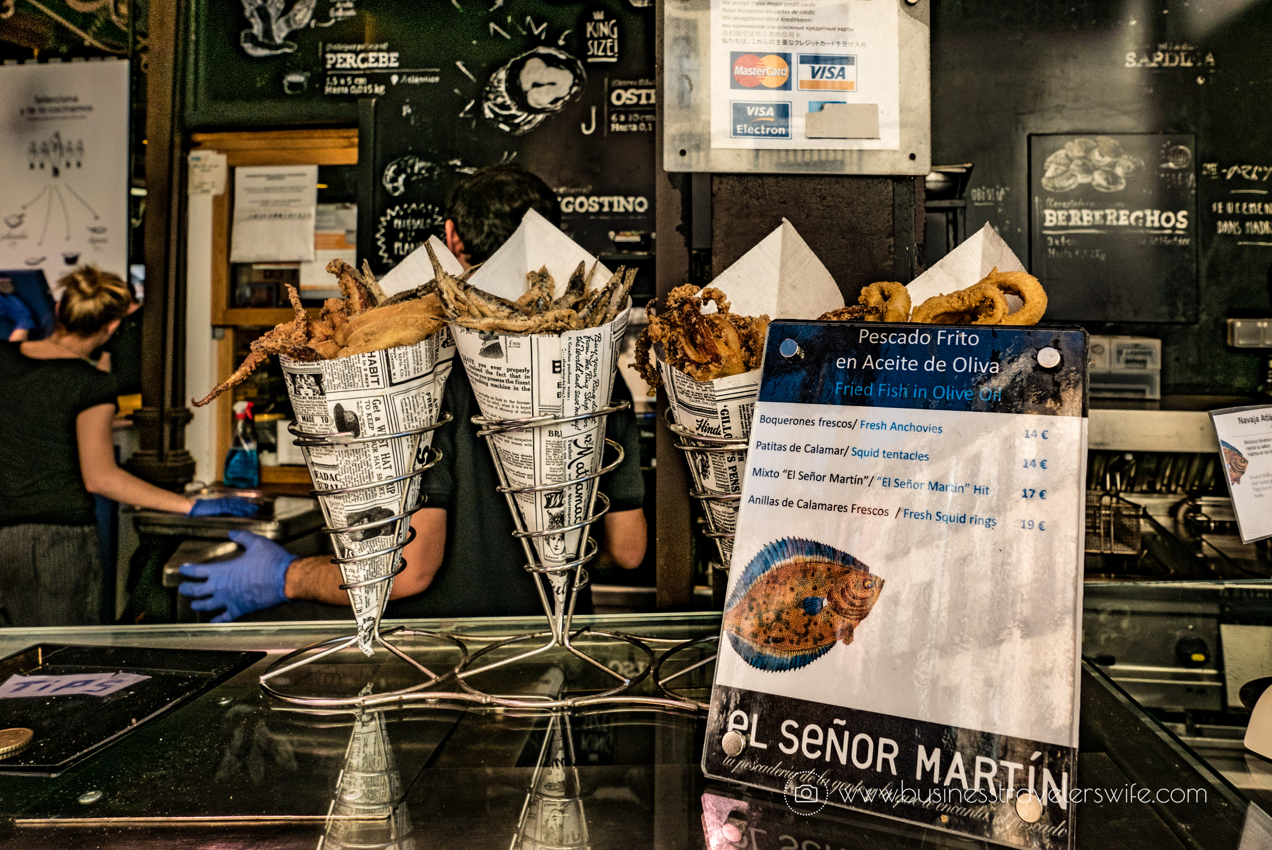 Experiencing the Best of Madrid in a Day - Explore, Eat, Stay Food Markets Mercado de San Miguel fried fish in olive oil