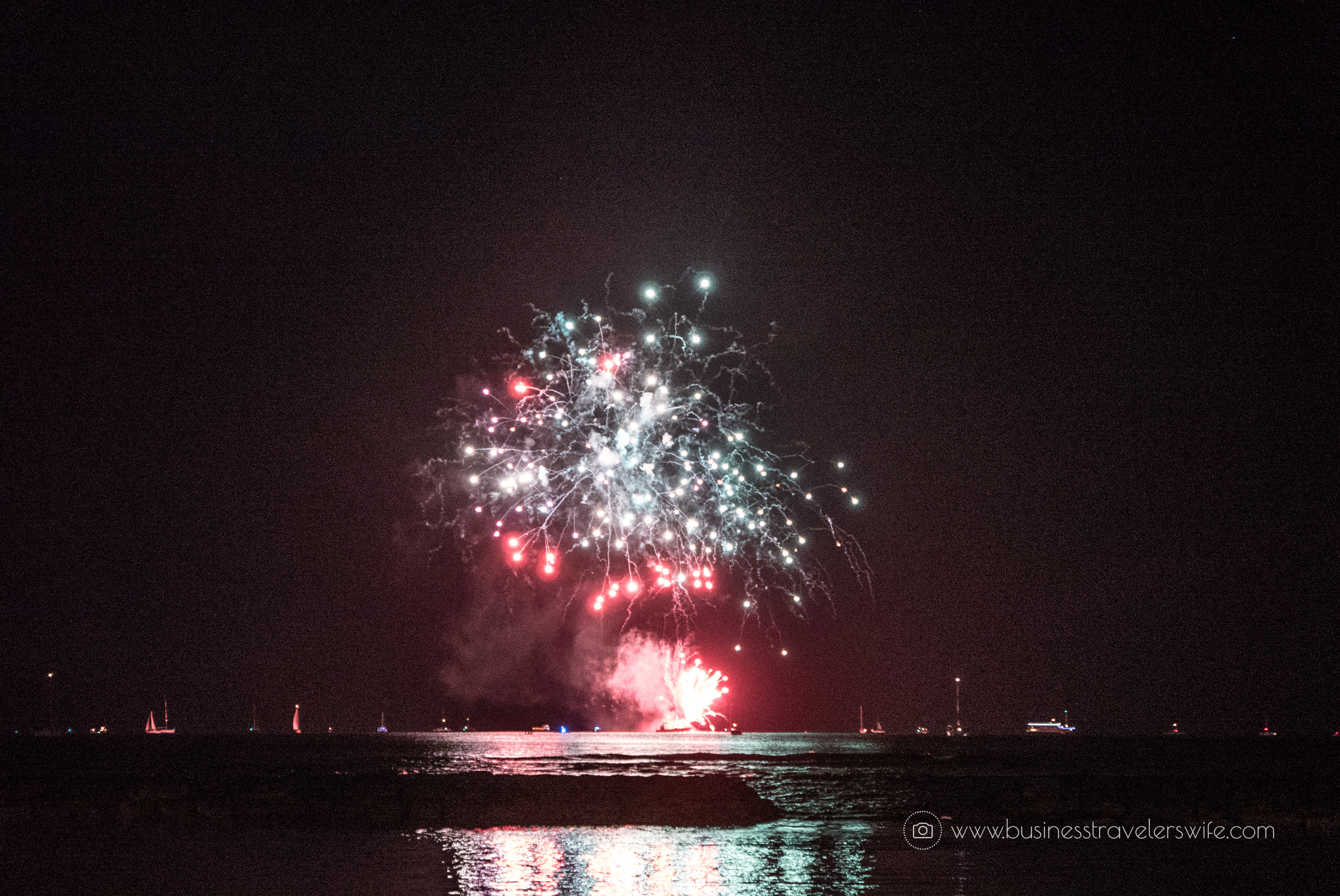 Countdown to New Year at the Waikiki Beach Fireworks Display