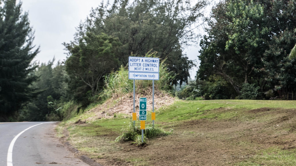 10 Memoraable Stops in Road to Hana for A Self-Drive Tour Maui, Hawaii Mile zero mile marker