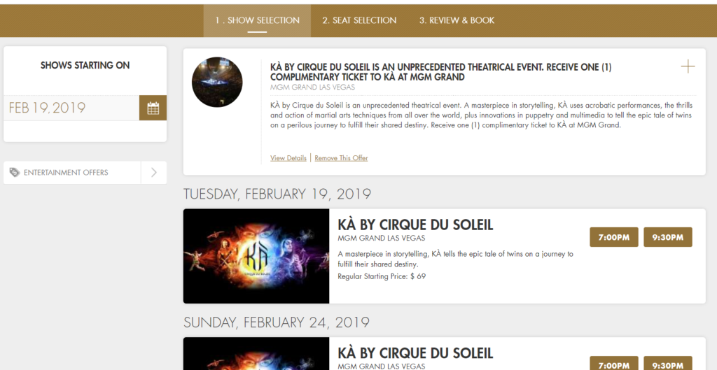 Las Vegas Travel Hack: Using myVEGAS Rewards and Hotel Comps KA by Cirque du Soleil how to redeem myvegas rewards