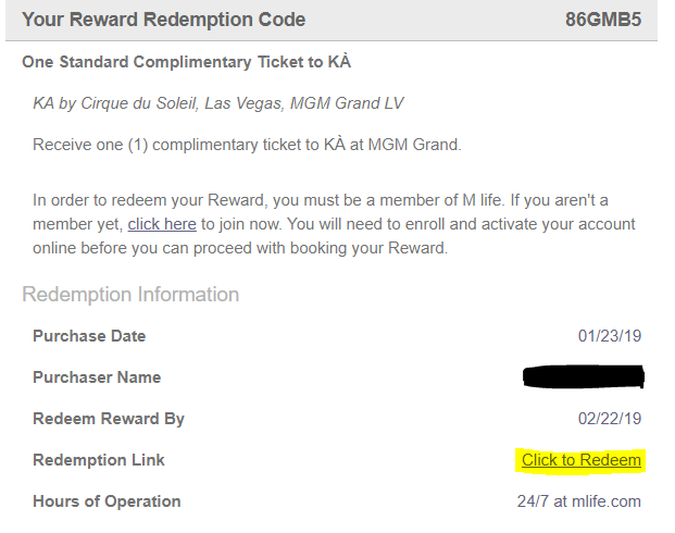 Las Vegas Travel Hack: Using myVEGAS Rewards and Hotel Comps KA by Cirque du Soleil how to redeem myvegas rewards