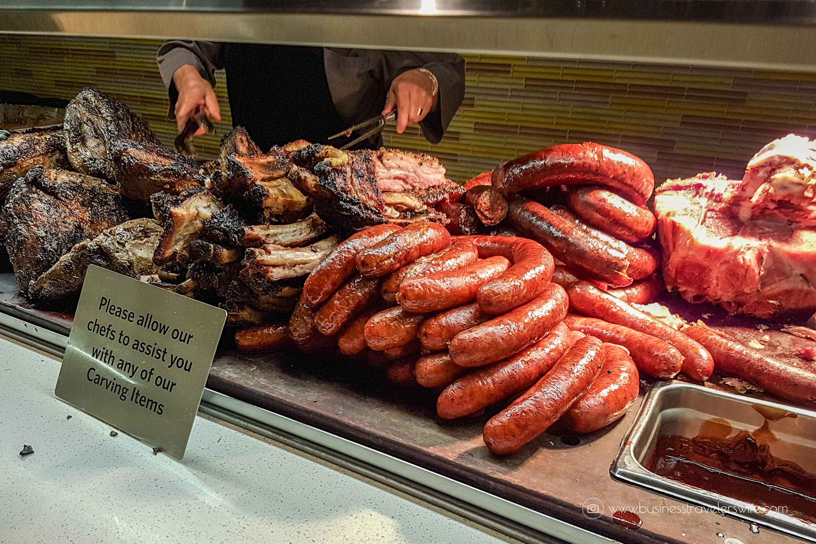 Las Vegas Travel Hack Using myVEGAS Rewards and Hotel Comps Complimentary Dinner Buffet at The Buffet, Aria Meat Carving Station